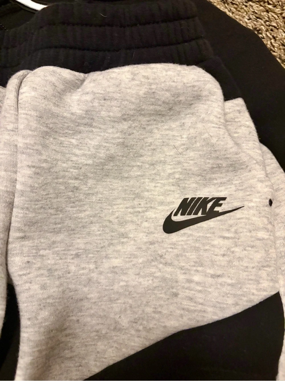 Nike Tech Toddler Black & Gray Colorblock Hoodie and Joggers Set